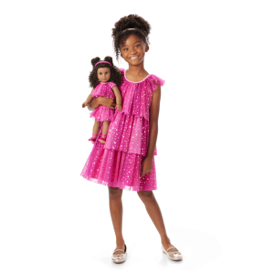 Pink Party-Ready Dresses for Girls & 18-inch Dolls