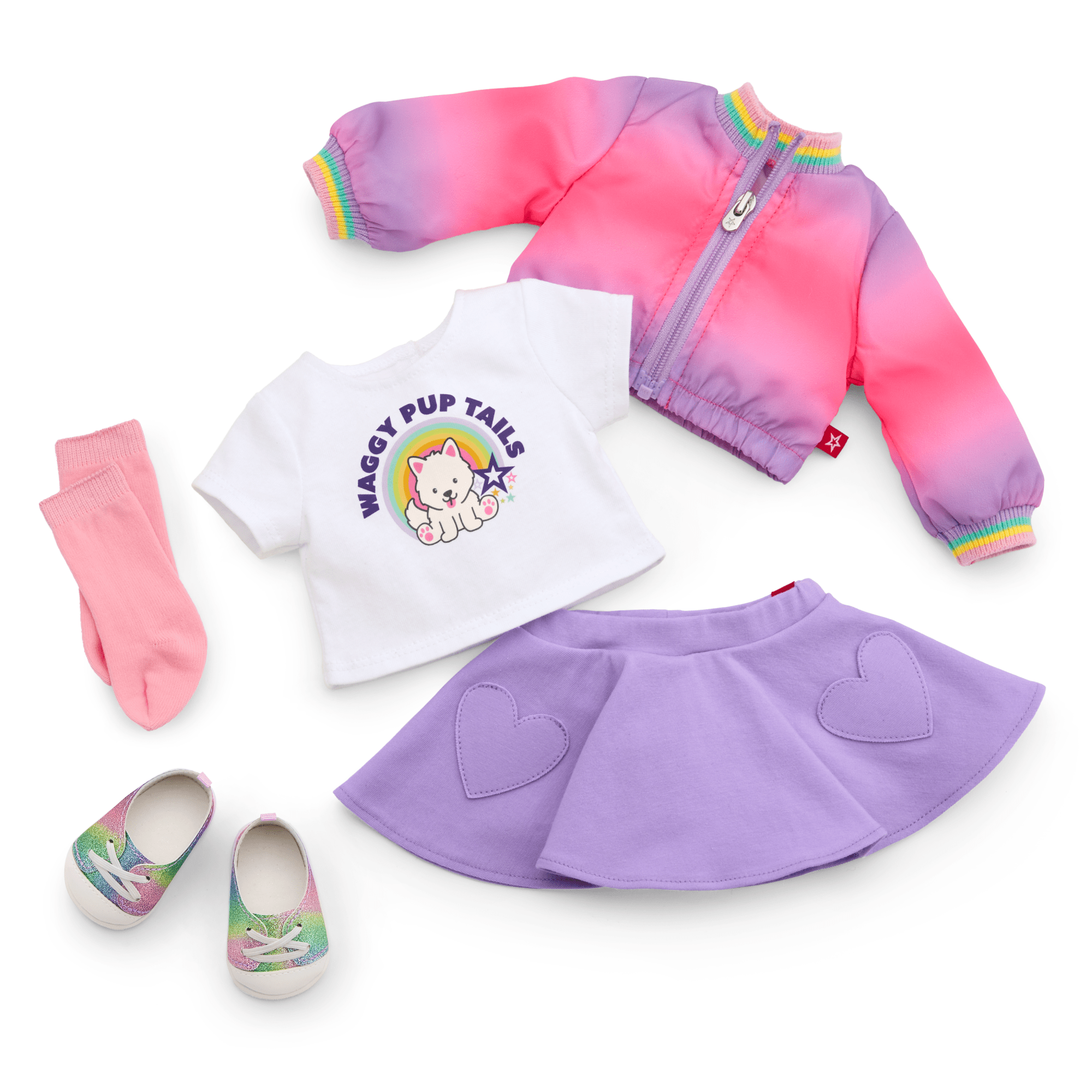 Summer's™ Waggy Pup Tails™ Outfit for 18-inch Dolls (Girl of the Year™ 2025) - Image 8