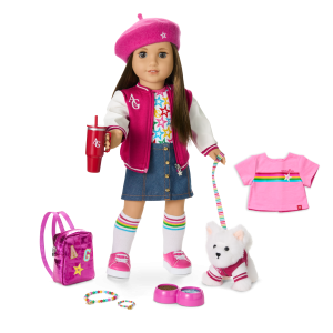 Truly Me™ 18-inch Doll #107. Puppy. Mini Backpack & Accessories AG™ Star Squad Bundle
