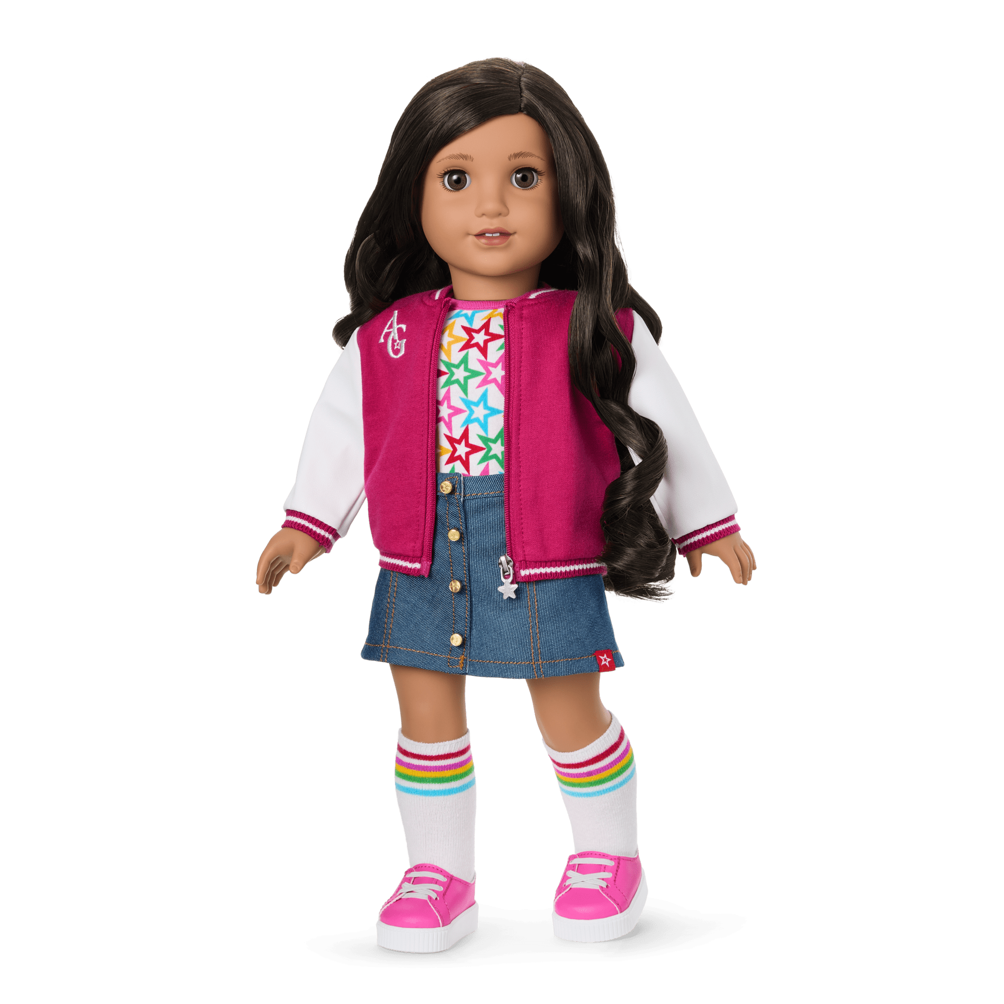 Truly Me™ 18-inch Doll #108 with curly black-brown hair - Image 2