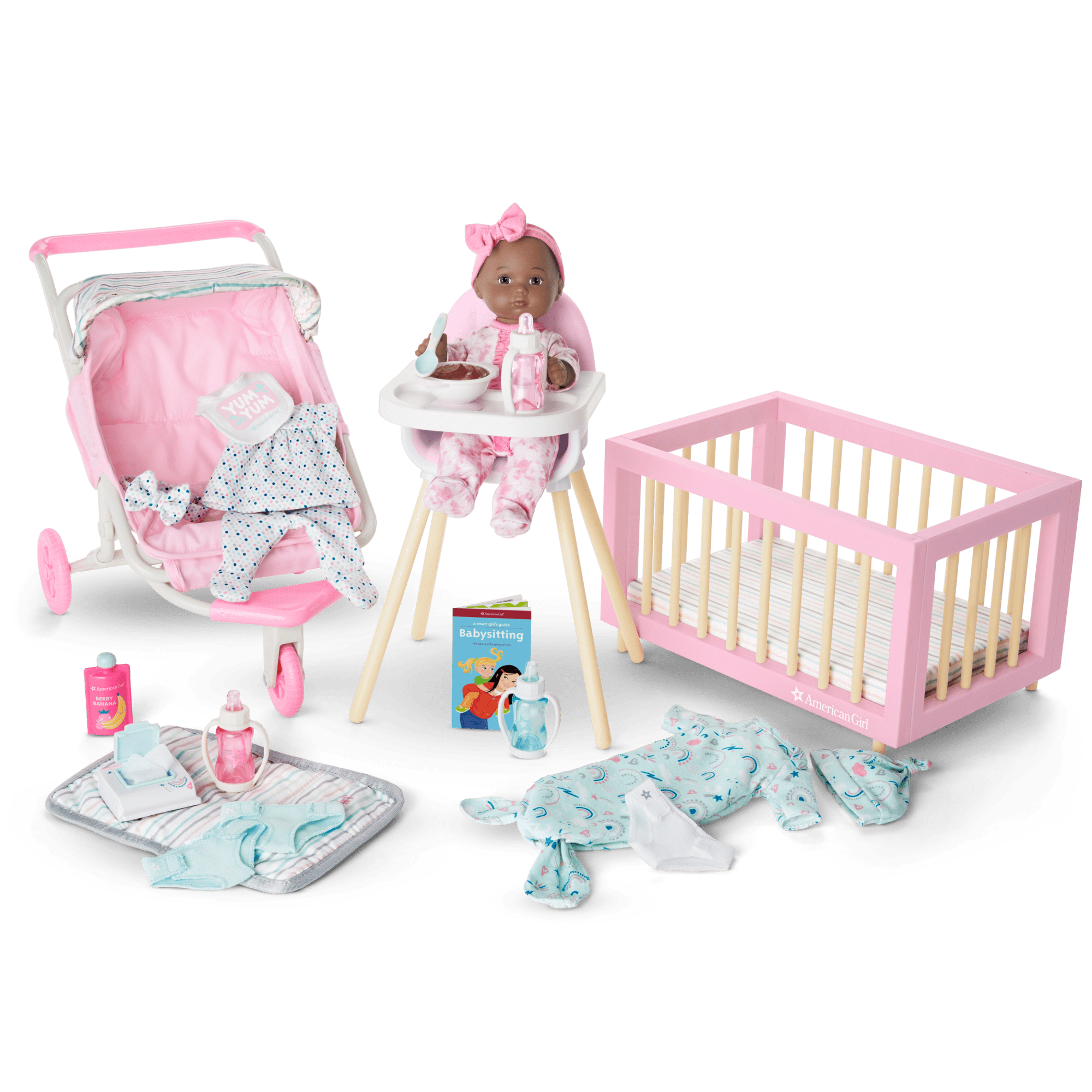 Little Bitty Baby™ Layette & High Chair Set for 7.75-inch Dolls - Image 6