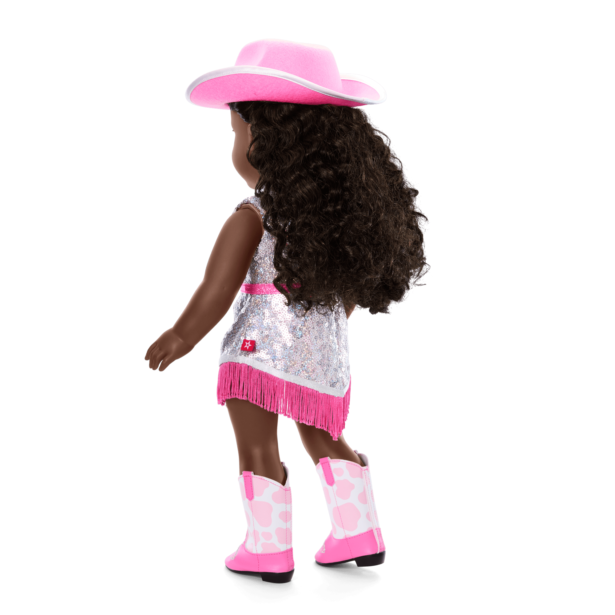 Glam Pink Cowgirl Outfit for 18-inch Dolls - Image 8