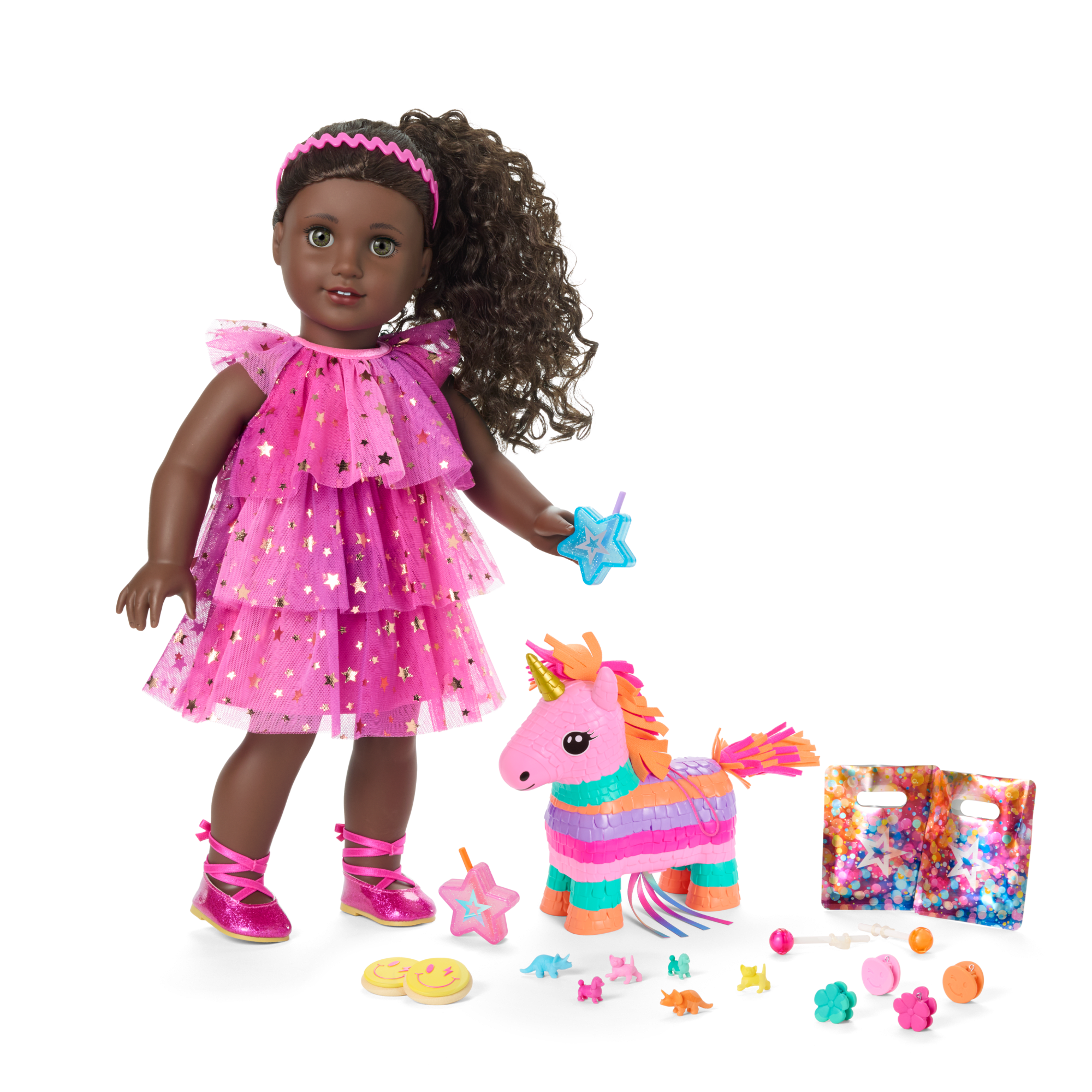 Unicorn Piñata & Party Accessories for 18-inch Dolls - Image 2