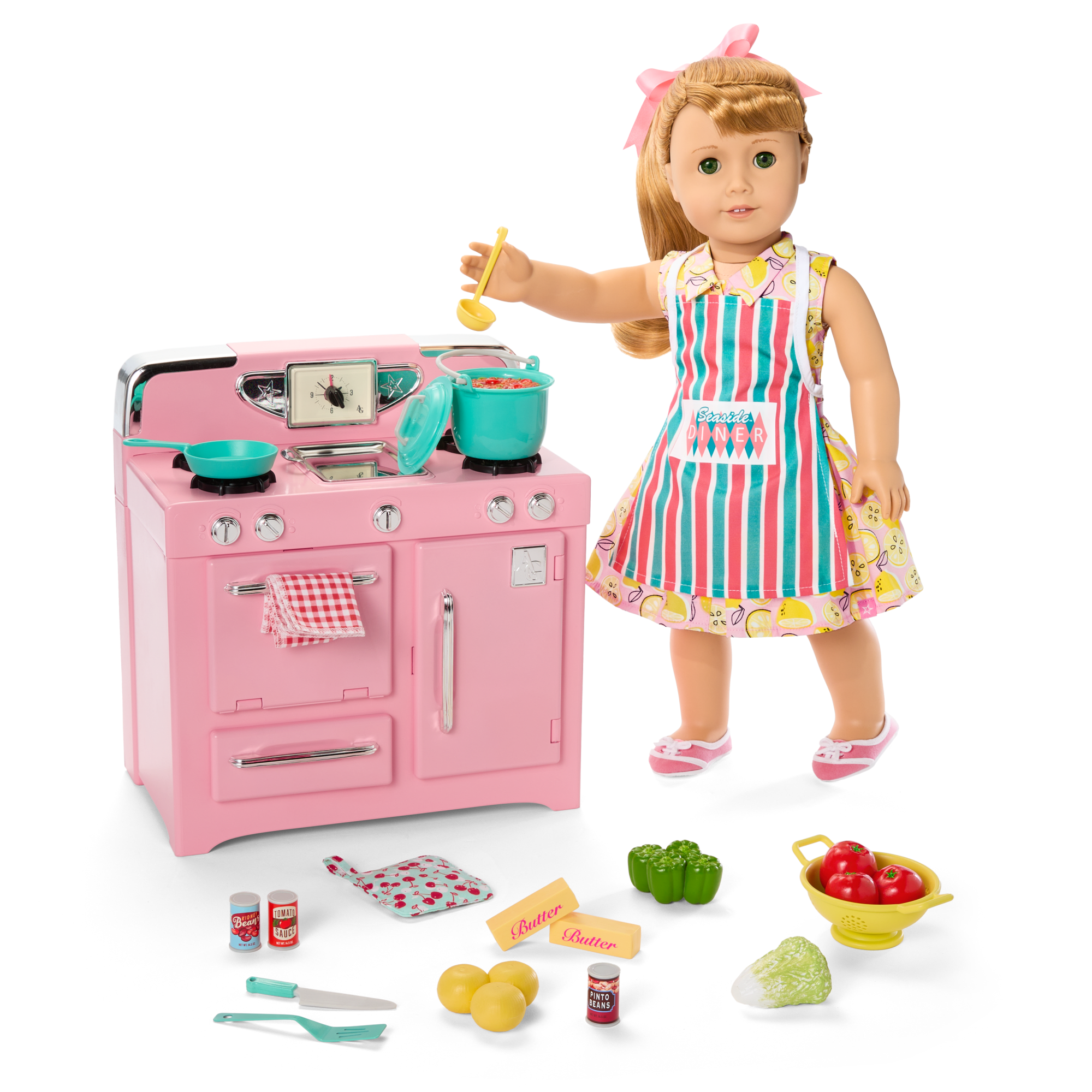 Maryellen's™ Vintage Stove & Accessories for 18-inch Dolls (Historical Characters) - Image 2