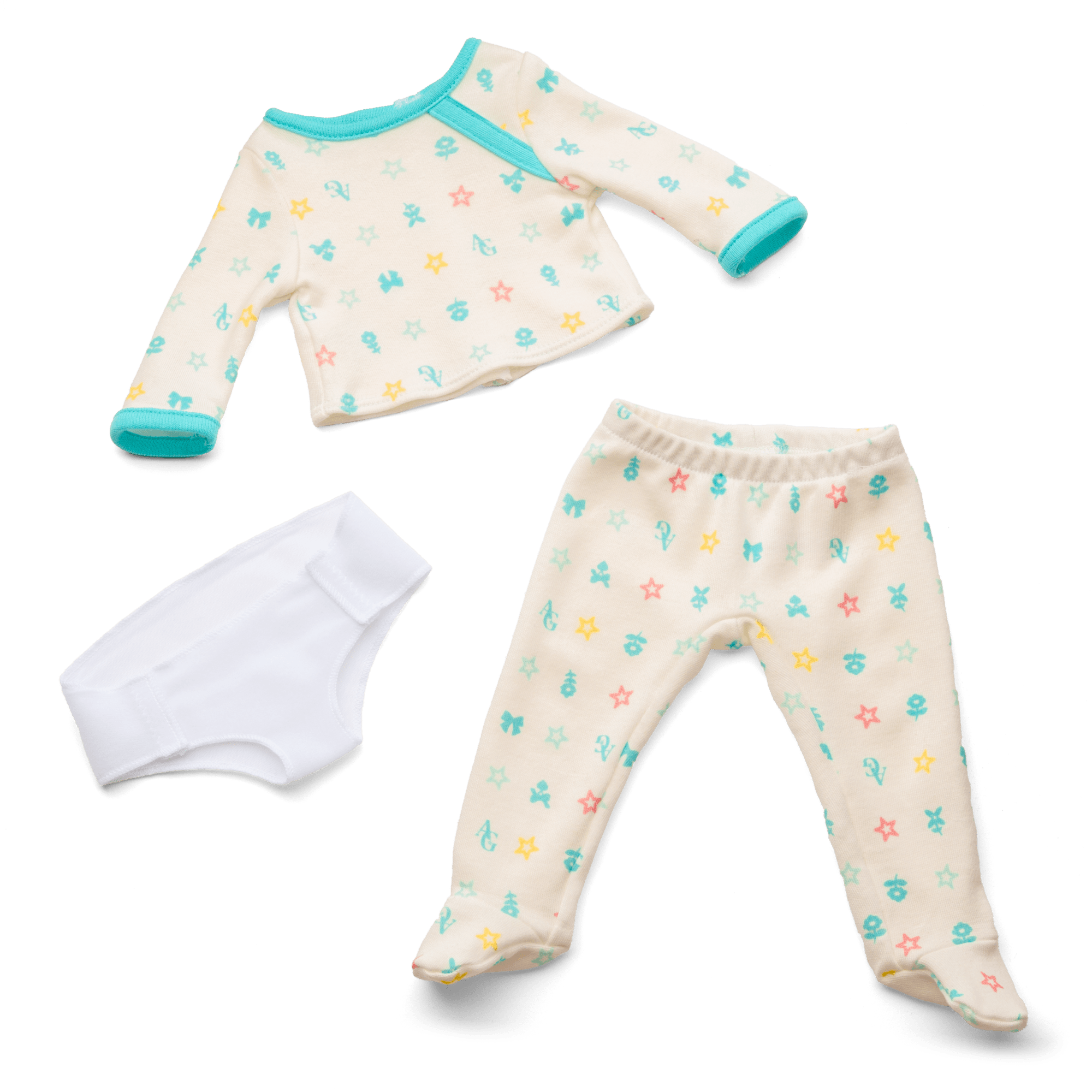 Bitty Baby® Doll #6 with red hair in Pastel Blue - Image 2