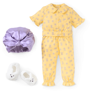 Claudie's™ Yellow Bloom Pajamas for 18-inch Dolls (Historical Characters)