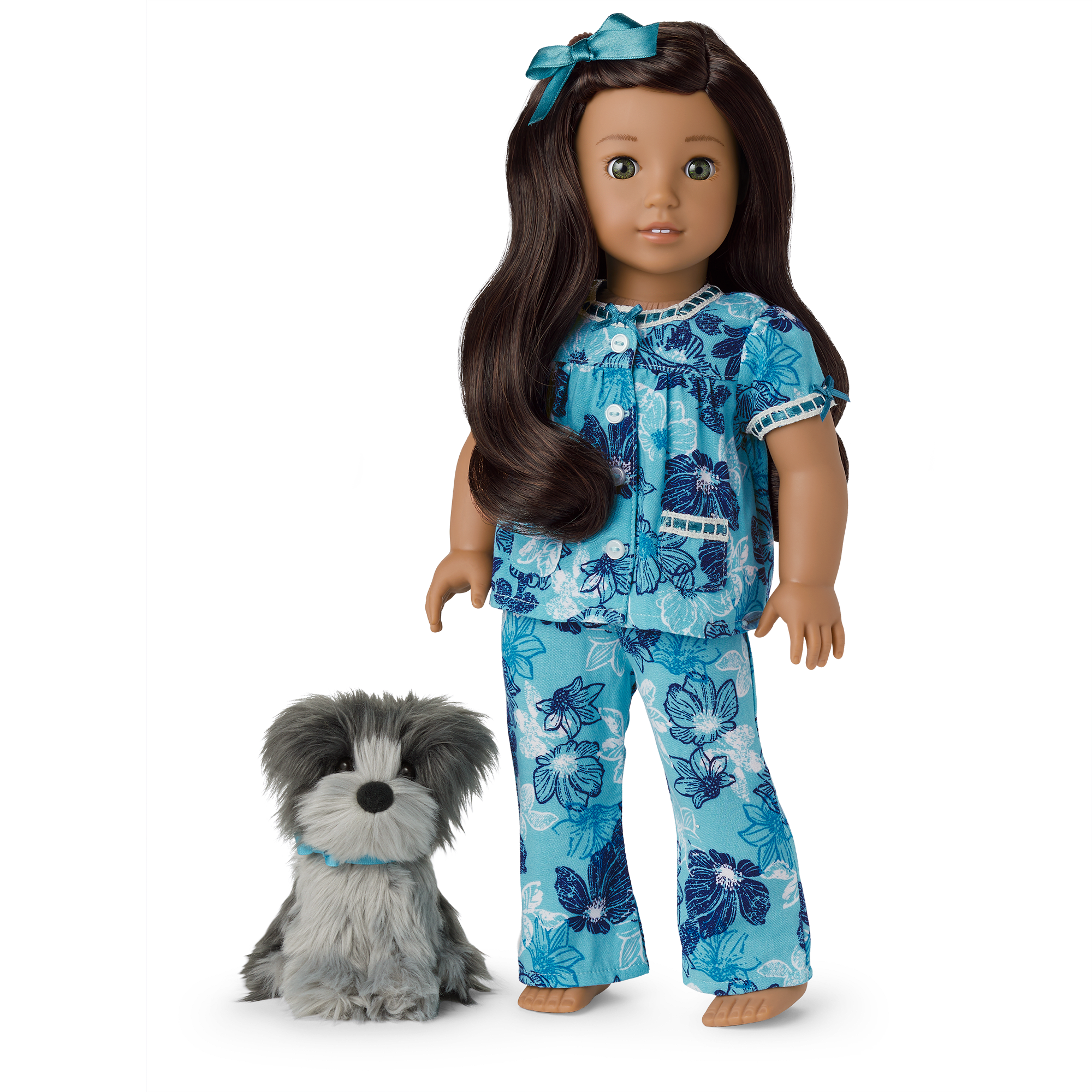 Nanea's™ Floral Pajamas & Dog (Historical Characters)