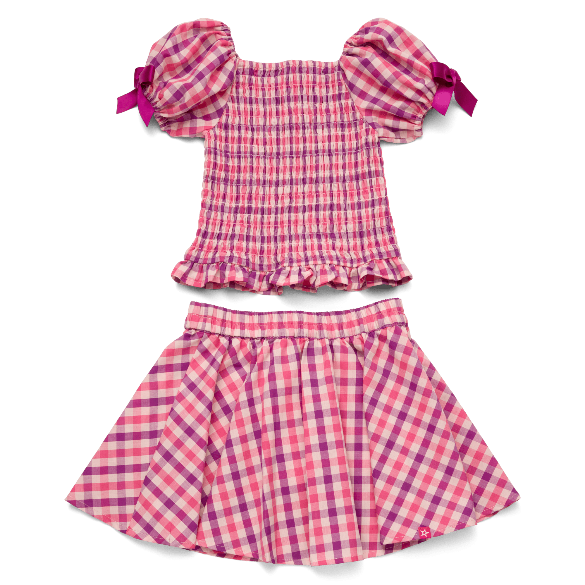 Raquel's™ Gingham Ruffle Outfit for Girls & 18-inch Dolls + Raquel Doll (Girl of the Year™ 2026) - Image 5