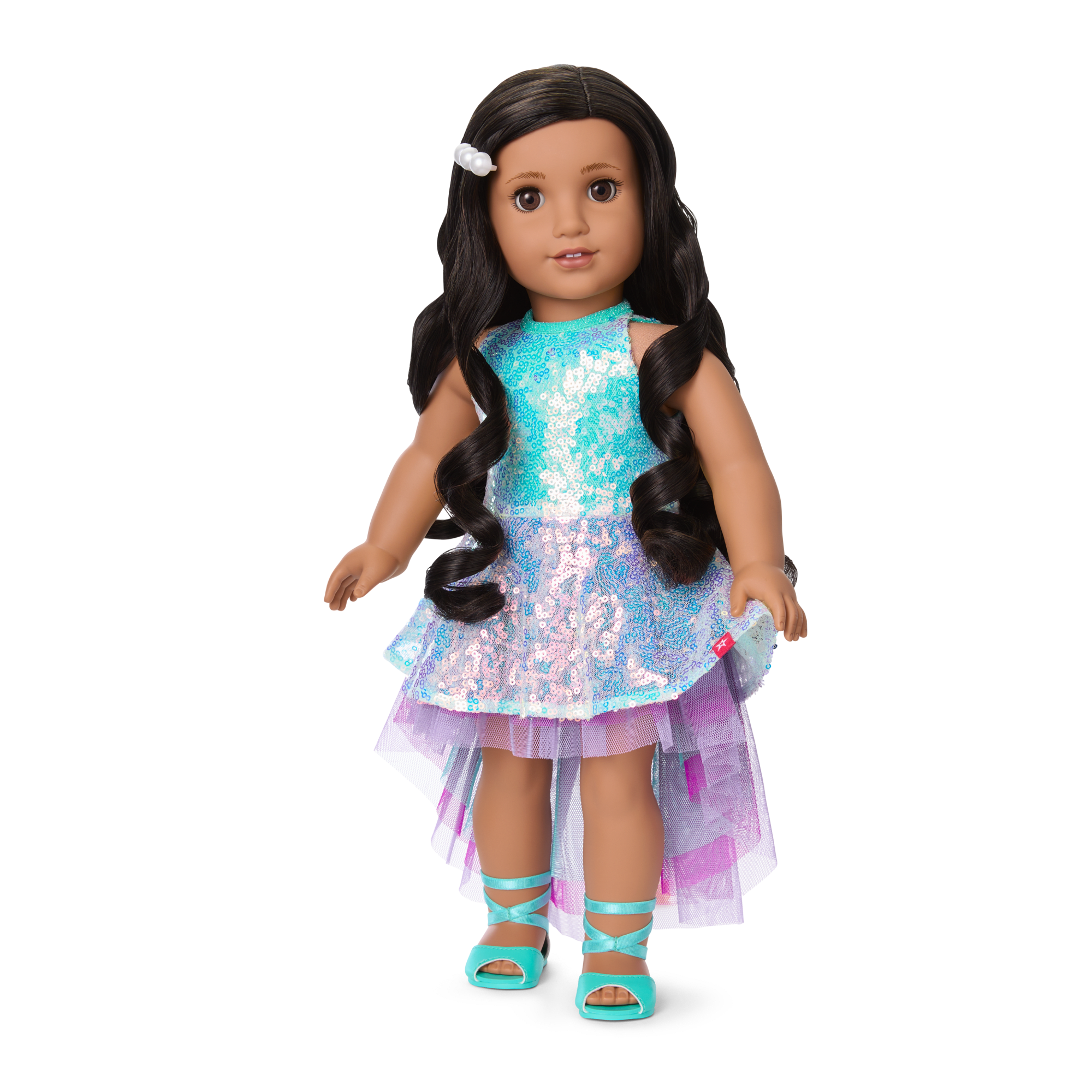 Glam Shimmering Ocean Outfit & Shimmering Sea Turtle Backpack & Accessory Set Bundle - Image 4