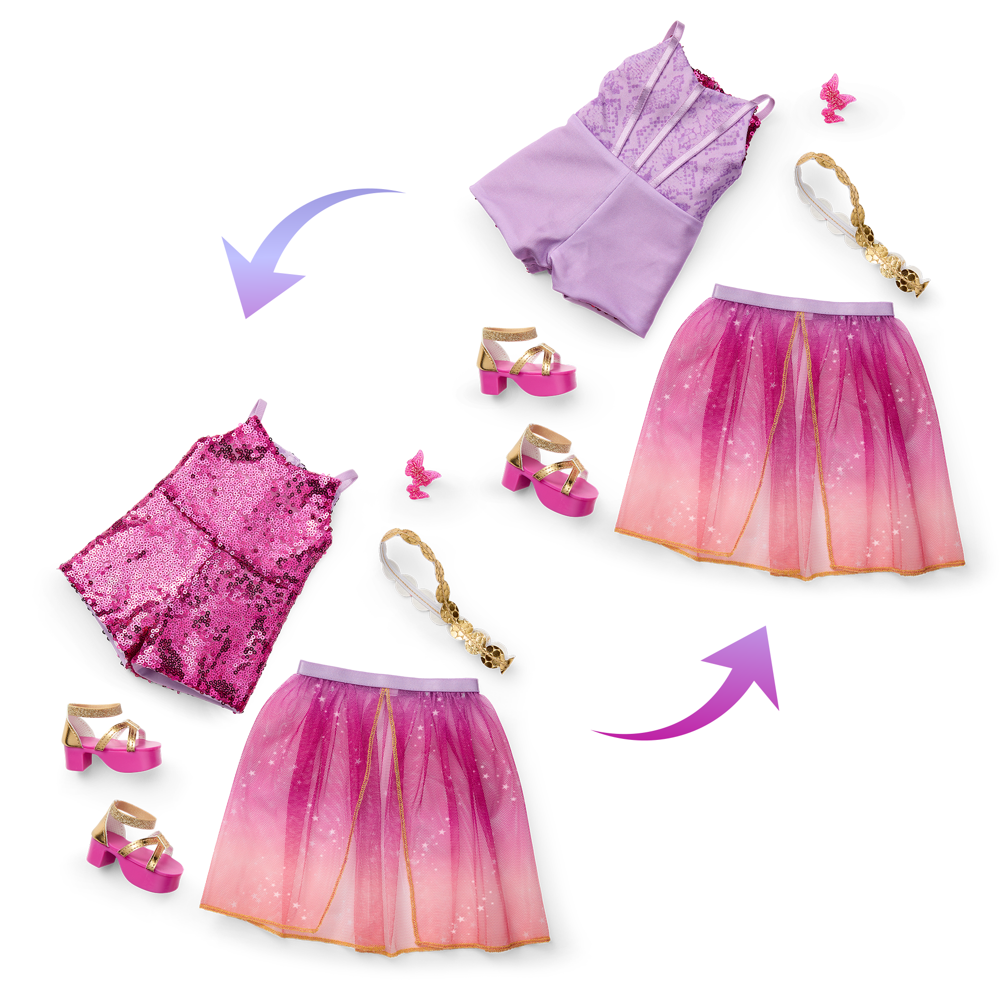 Glam Sparkly Concert Outfit for 18-inch Dolls - Image 2