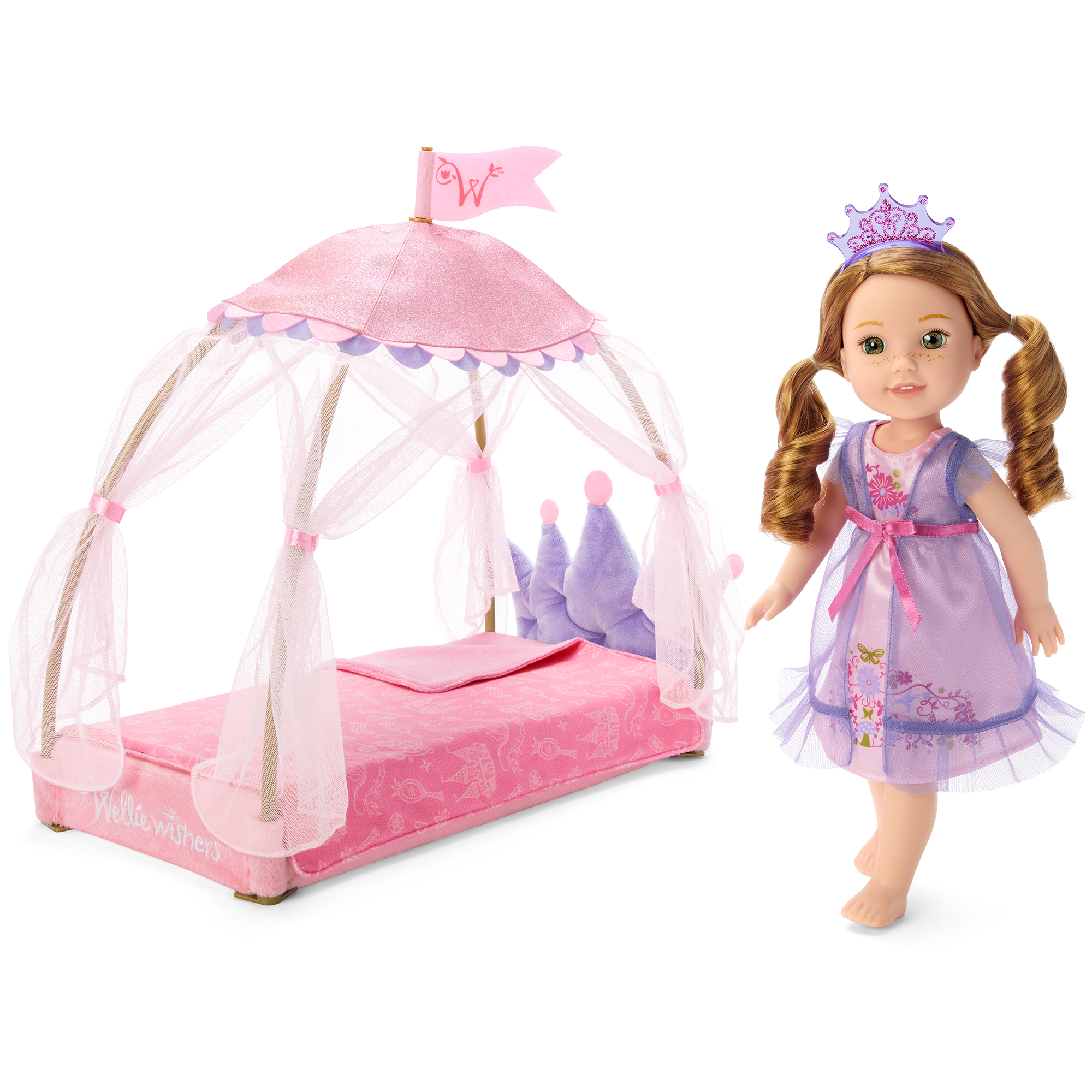 Royal Canopy Bed for WellieWishers™ Dolls - Image 2