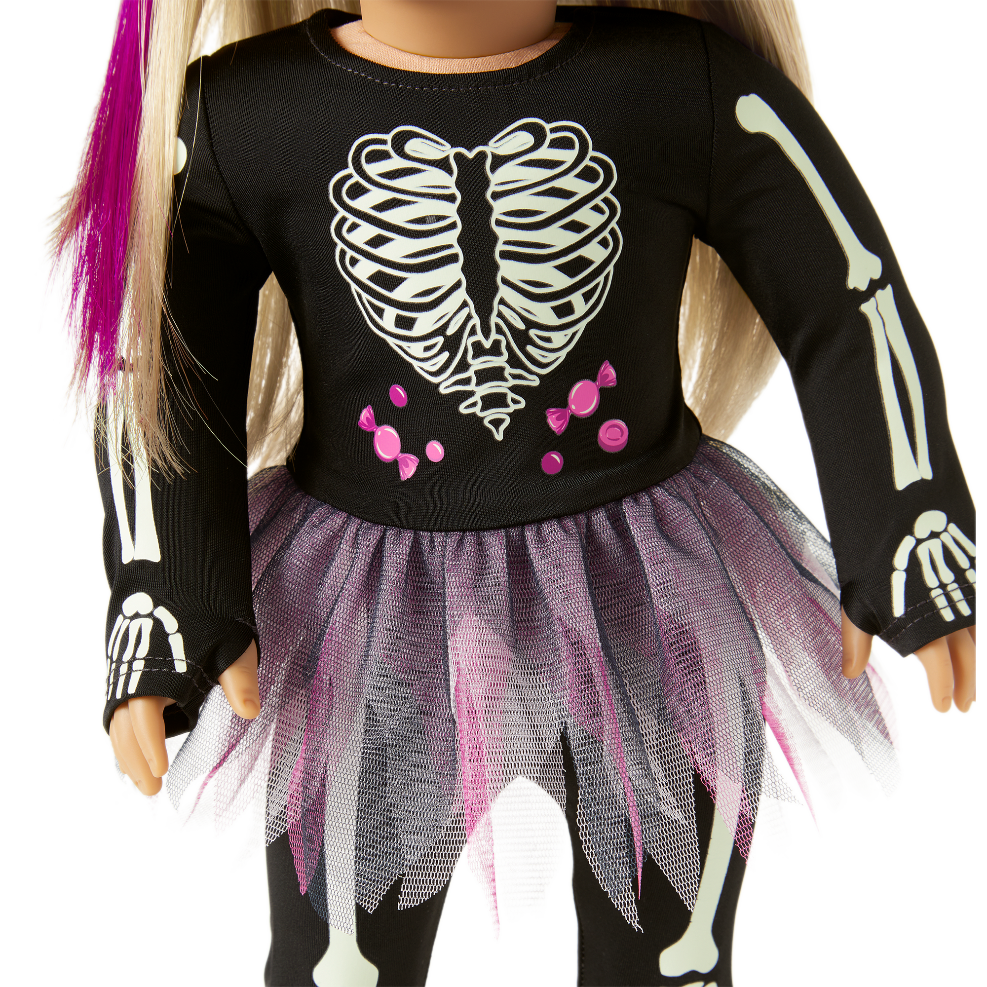 You Glow. Girl! Skeleton Costume for 18-inch Dolls - Image 5
