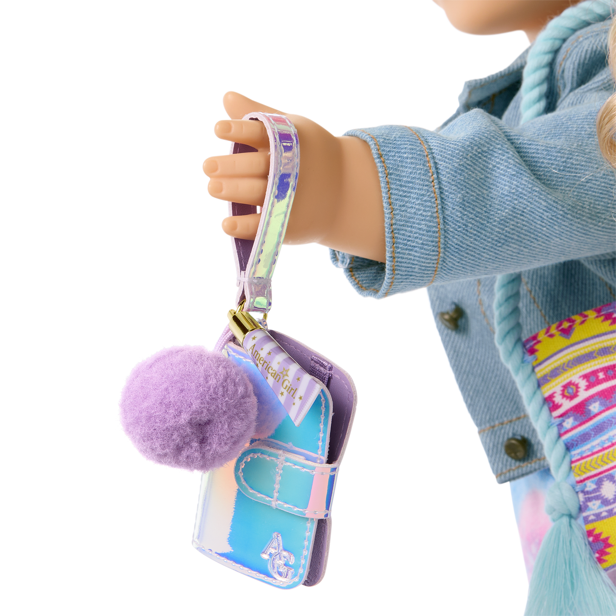Purple Pom Phone & Accessories for 18-inch Dolls - Image 2
