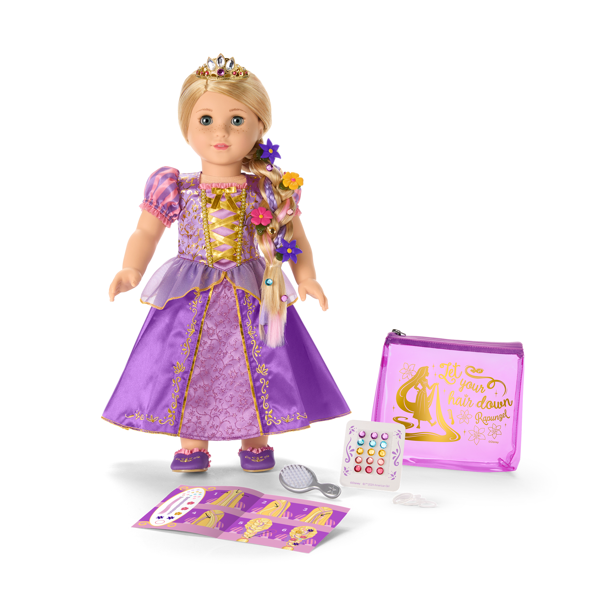 American Girl® Disney Princess Rapunzel Hair Accessories for 18-inch Dolls - Image 2