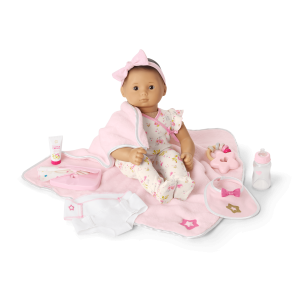 Bitty Baby® Doll #4 with black hair Care & Play Set
