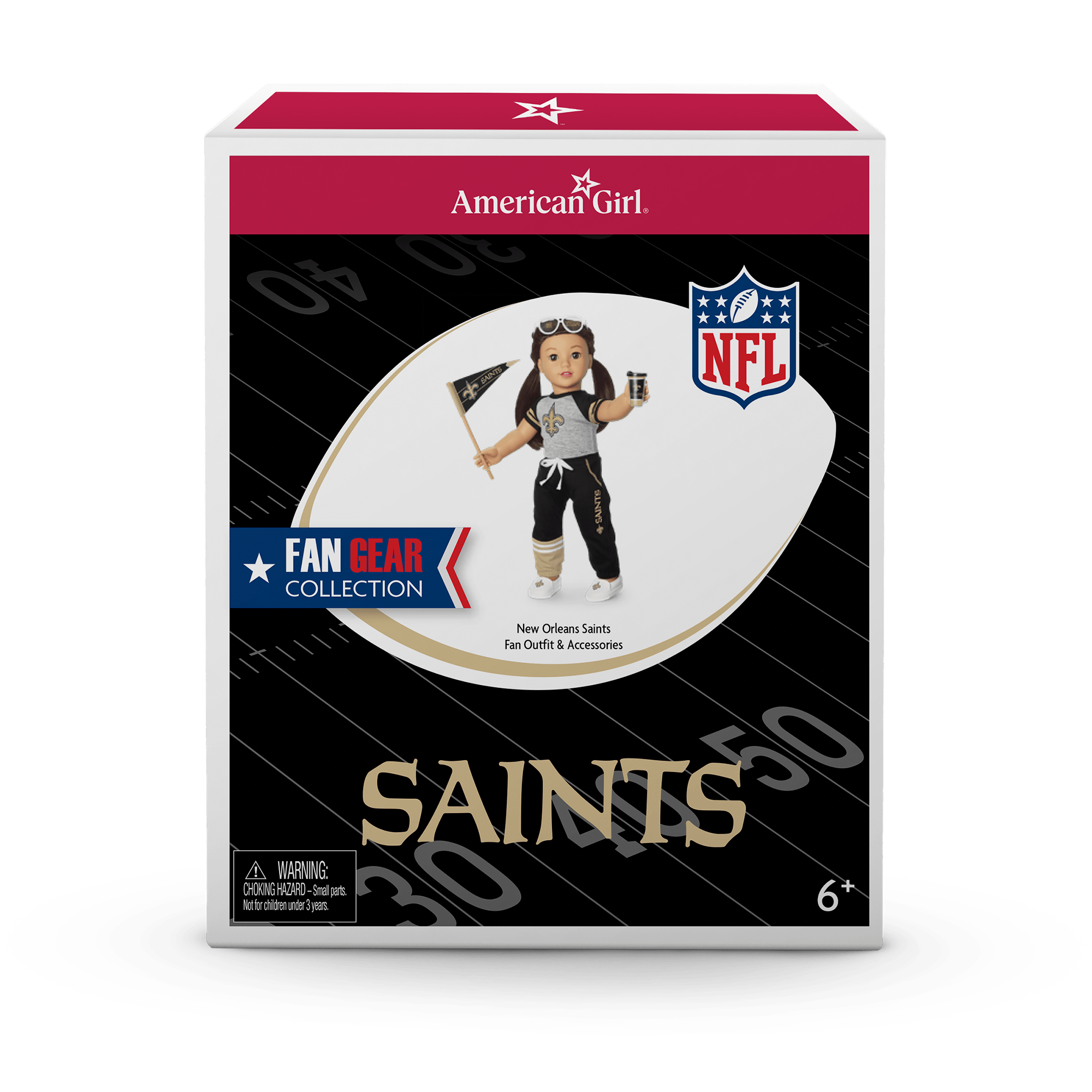 American Girl® x NFL New Orleans Saints Fan Outfit & Accessories for 18-inch Dolls - Image 8