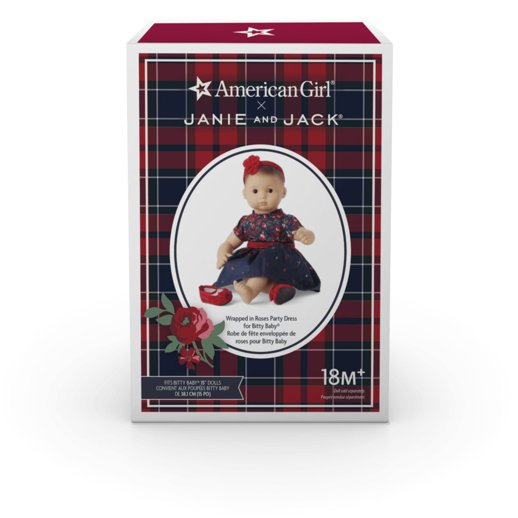 American Girl® x Janie and Jack Wrapped in Roses Party Dress for Bitty Baby® Dolls - Image 5