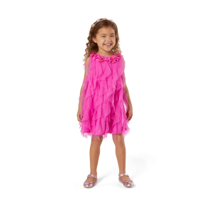 Party-Pink Birthday Dress for Little Girls (Bitty Baby®)