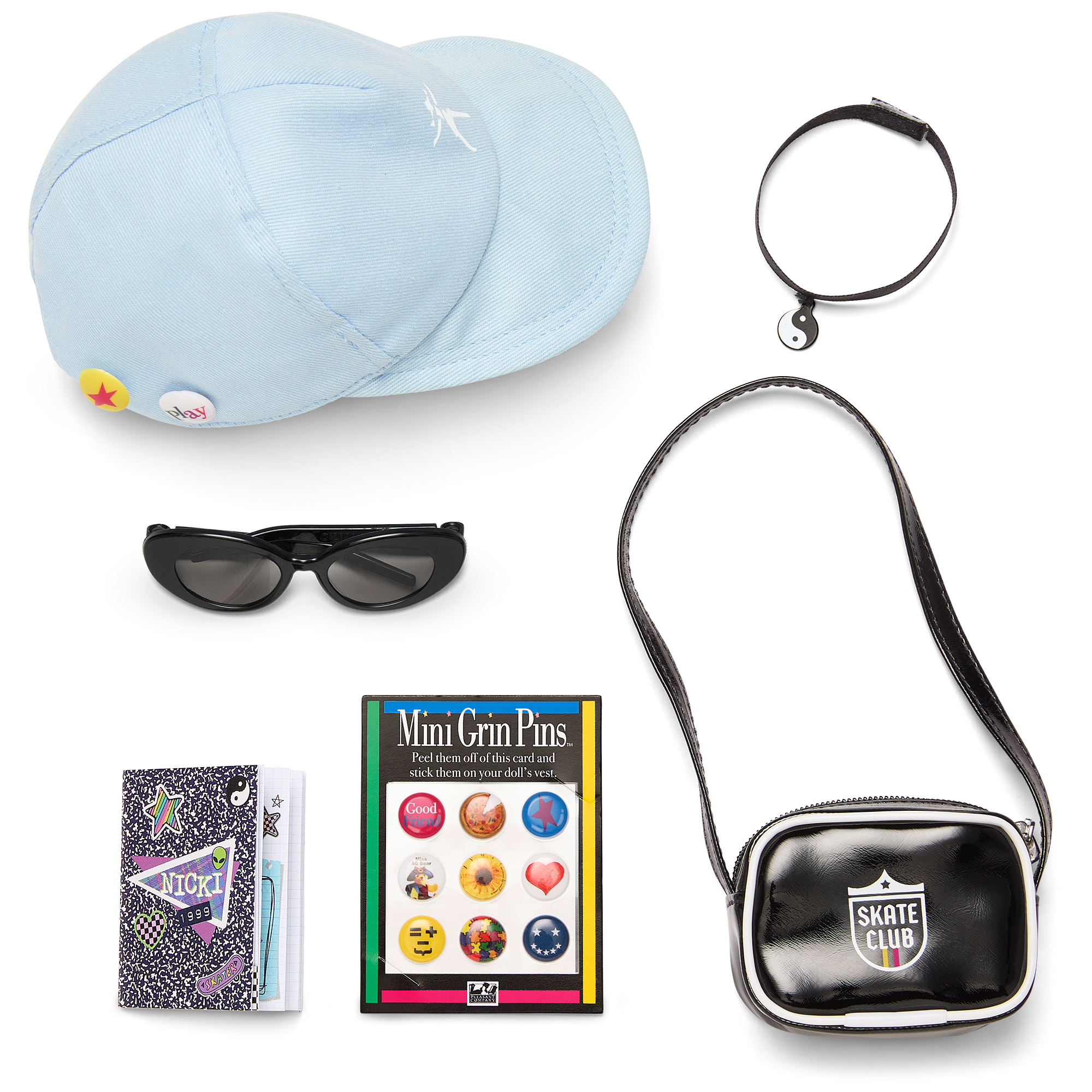 '90s Twins Nicki's™ Skateboarding Gift Set (Historical Characters) - Image 3